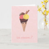 Drôle Joke Ice Cream Invitation Bonjour Dating Pin (Fleur jaune)