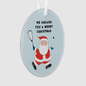 Drôle joueur de squash cadeau de vacances (devant)
