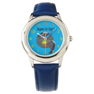 Drôle joueur de tennis Pelican, Montre de cuir pou