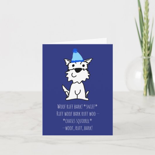 Drôle joyeux carte d'anniversaire du chiot chien (Devant)