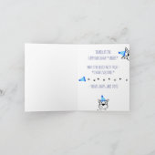 Drôle joyeux carte d'anniversaire du chiot chien (Intérieur)