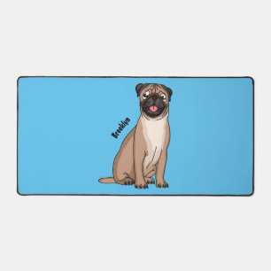 Drôle joyeux dessin animé de chien de carlin