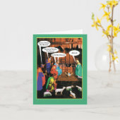 Drôle Joyeux Noël Carte - JesusBoBesus (Fleur jaune)