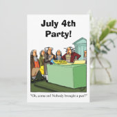 Drôle Juillet Quatrième Partie Invitations (Debout devant)