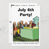 Drôle Juillet Quatrième Partie Invitations (Devant / Derrière)