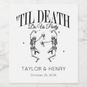 Drôle jusqu'à la mort Do us Mariage Étiquette de v (Étiquettes simples)