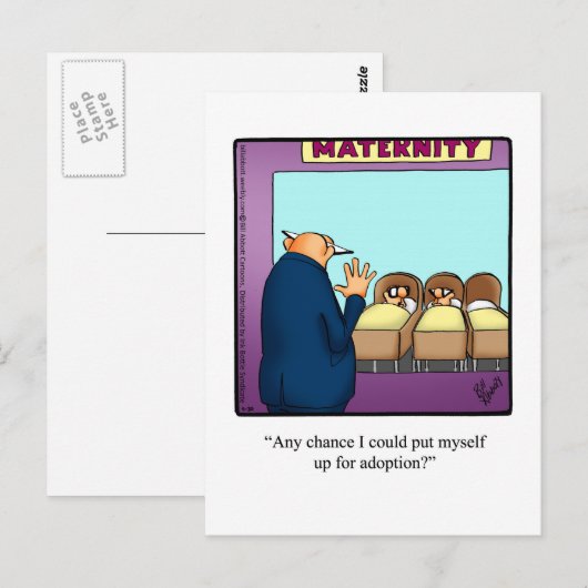 Drôle Juste Pour Rire Carte Postale (Devant / Derrière)