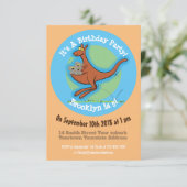 Drôle kangourou et koalas dessin animé invitation (Debout devant)