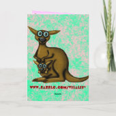 Drôle kangourou joyeux carte de jour de mère (Dos)