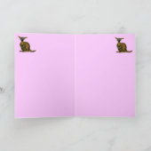 Drôle kangourou joyeux carte de jour de mère (Intérieur)