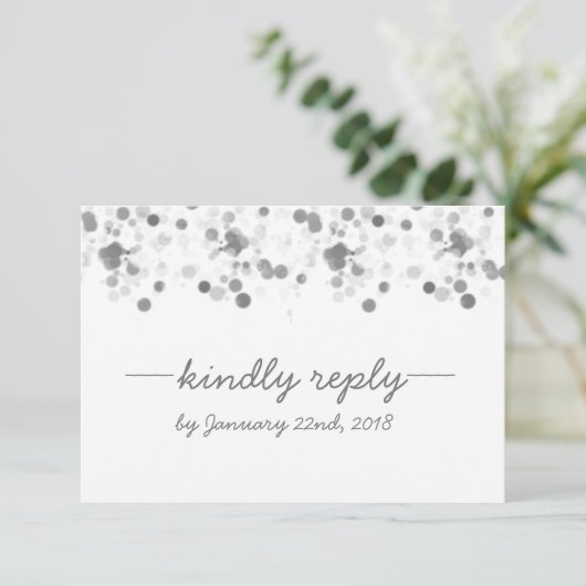 Drôle Kindly Répondre Pois mariage carte RSVP (Debout devant)