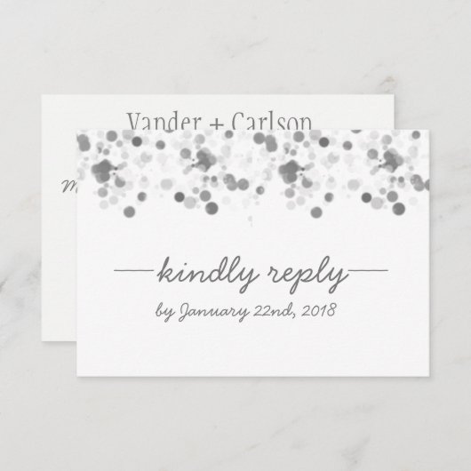 Drôle Kindly Répondre Pois mariage carte RSVP (Devant / Derrière)