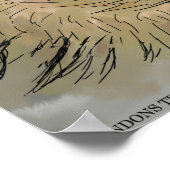 Drôle Kiwi Oiseaux Tendant À Leur Poster De Fruits (Coin)