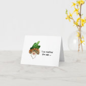 Drôle, la carte de pensée du train de la dame luna (Fleur jaune)