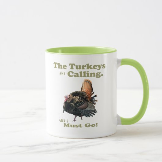 Drôle La Turquie sauvage Citation De Chasse Mug (Droite)