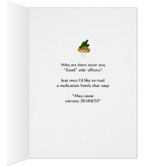 Drôle Lady Questions Side Effects Card (Intérieur (Droit))