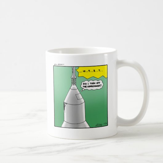 Drôle lancement de fusées Humour Mug de café (Droite)