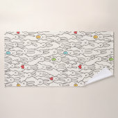 Drôle lapin cousu motif (Serviette de bain)