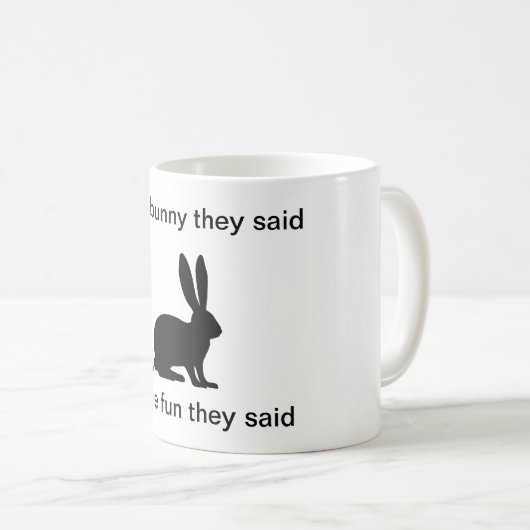 Drôle Lapin Poop Café Mug (Devant droit)
