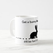 Drôle Lapin Poop Café Mug (Devant gauche)