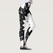 Drôle Leggings Black et White Star (Droite)