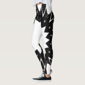 Drôle Leggings Black et White Star (Gauche)