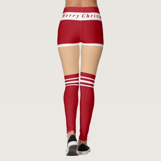 Drôle Leggings de Noël Mme Santa Claus (Dos)