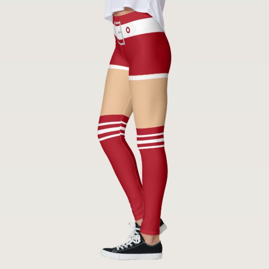 Drôle Leggings de Noël Mme Santa Claus (Gauche)