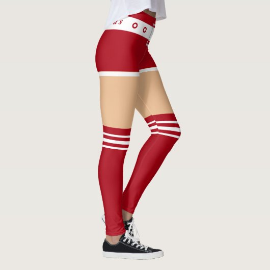 Drôle Leggings de Noël Mme Santa Claus (Droite)