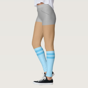 Drôle Leggings Sport avec Faux Chaussettes et Shor
