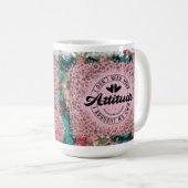 Drôle Leopard rose l'attitude florale Mug pour ell (Devant droit)