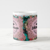 Drôle Leopard rose l'attitude florale Mug pour ell (Devant)