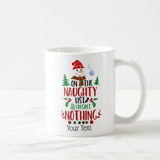 Drôle liste de vilains pas de Regrets café Mug