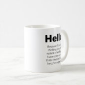 Drôle Long Bonjour Mug (Devant droit)
