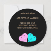 drôle m & mrs coeurs Invitation (Dos)