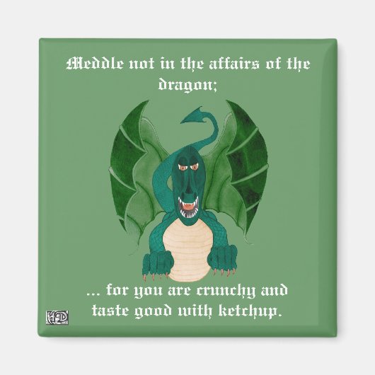 Drôle Magnet Dragon (Devant)