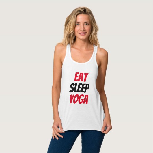 Drôle! Manger Dormir Yoga Débardeur (Devant entier)