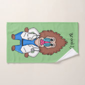 Drôle manuel dessin d'un médecin (Serviette à main)