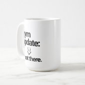 Drôle marrant Noir + Citation Blanche Coffee Mugs (Devant gauche)