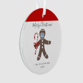 Drôle Masque Visage Gingerbread Homme Personnalisé (devant)