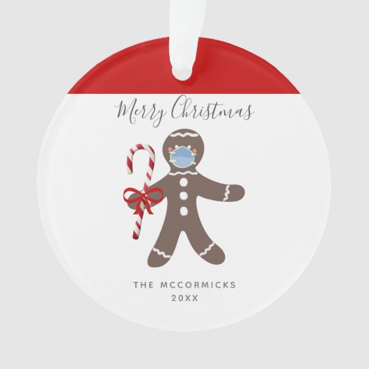 Drôle Masque Visage Gingerbread Homme Personnalisé (devant)