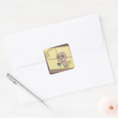 Drôle mec Staring out Window Sticker (Enveloppe)