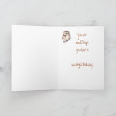 Drôle meilleur ami ? Carte d'Humour de la Chouette (Intérieur)