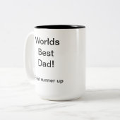 Drôle 'Meilleur Papa du Monde' Mug | Noir 2 tons e (Devant gauche)
