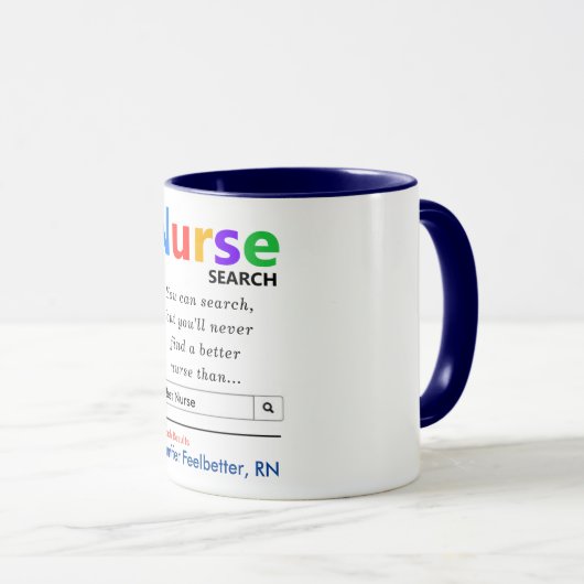 Drôle Meilleure infirmière Mug (Devant droit)