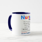 Drôle Meilleure infirmière Mug (Devant gauche)