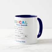 Drôle Meilleure Mug Clinique Médicale (Devant droit)