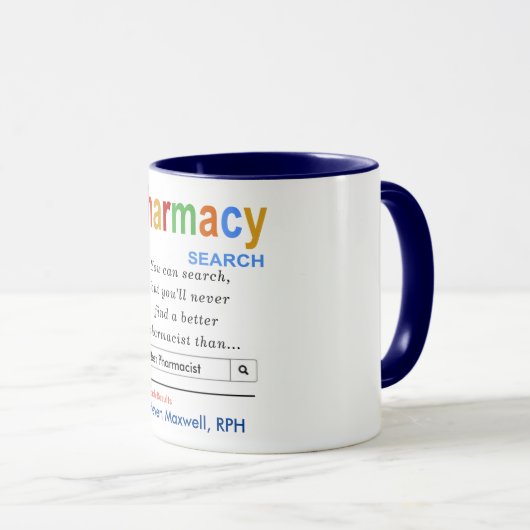 Drôle Meilleure Mug Pharmacienne (Devant droit)