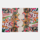 Drôle Mélange Média Chat 1/2 Plier Serviette de cu (Horizontal)