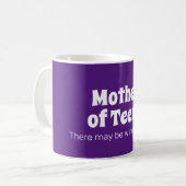 Drôle Mère des Ados Bright Purple Coffee Mug (Devant gauche)